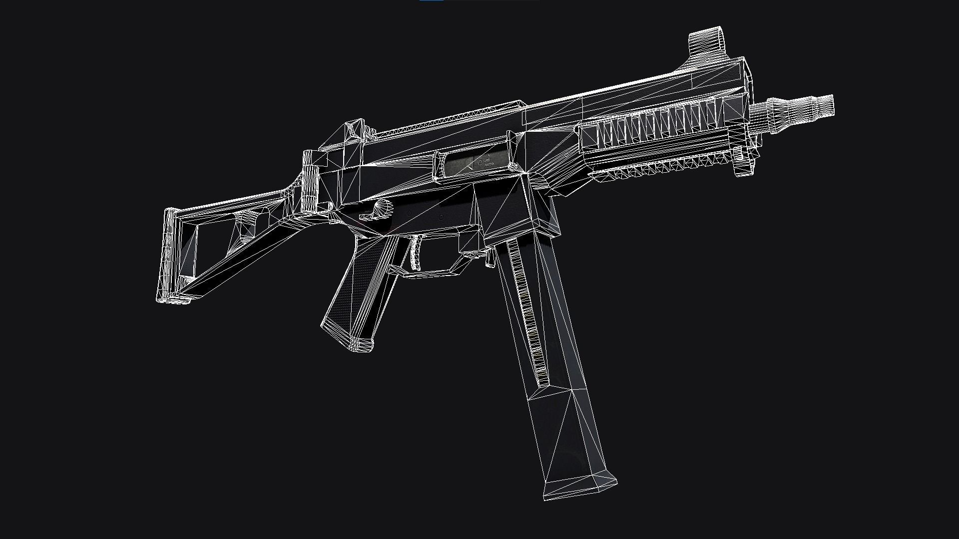 UMP45 Low-poly 3D model_3