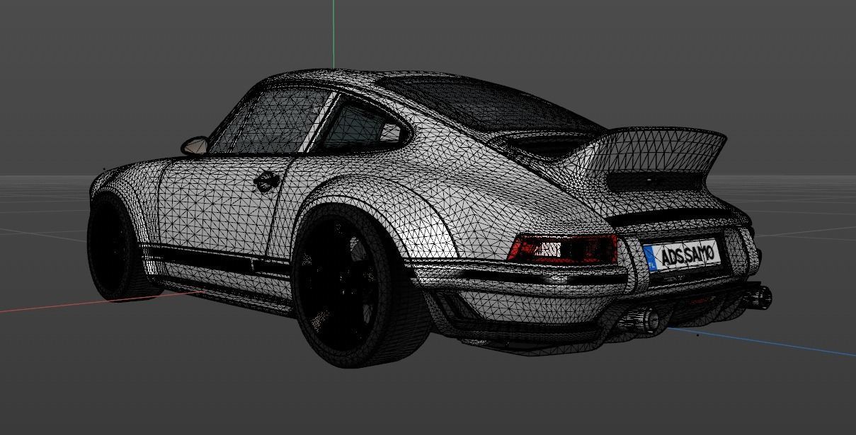 Porsche 911 Singer Full Carbon 3D model_16