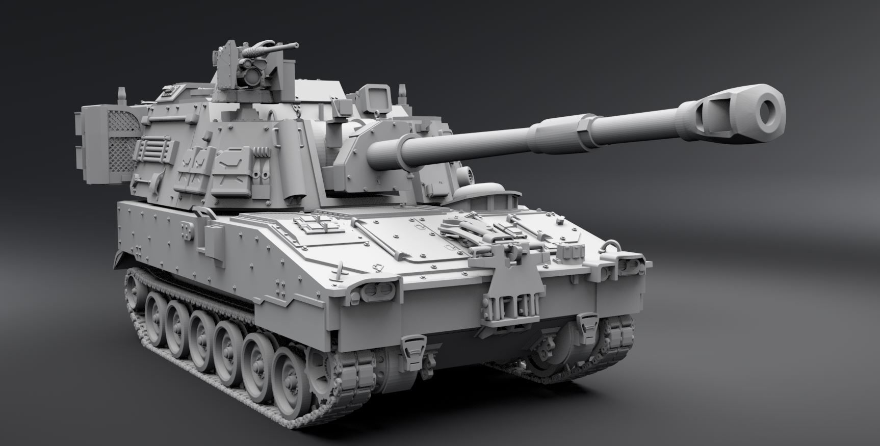 M109A7 Paladin Scale model 3D print model_4