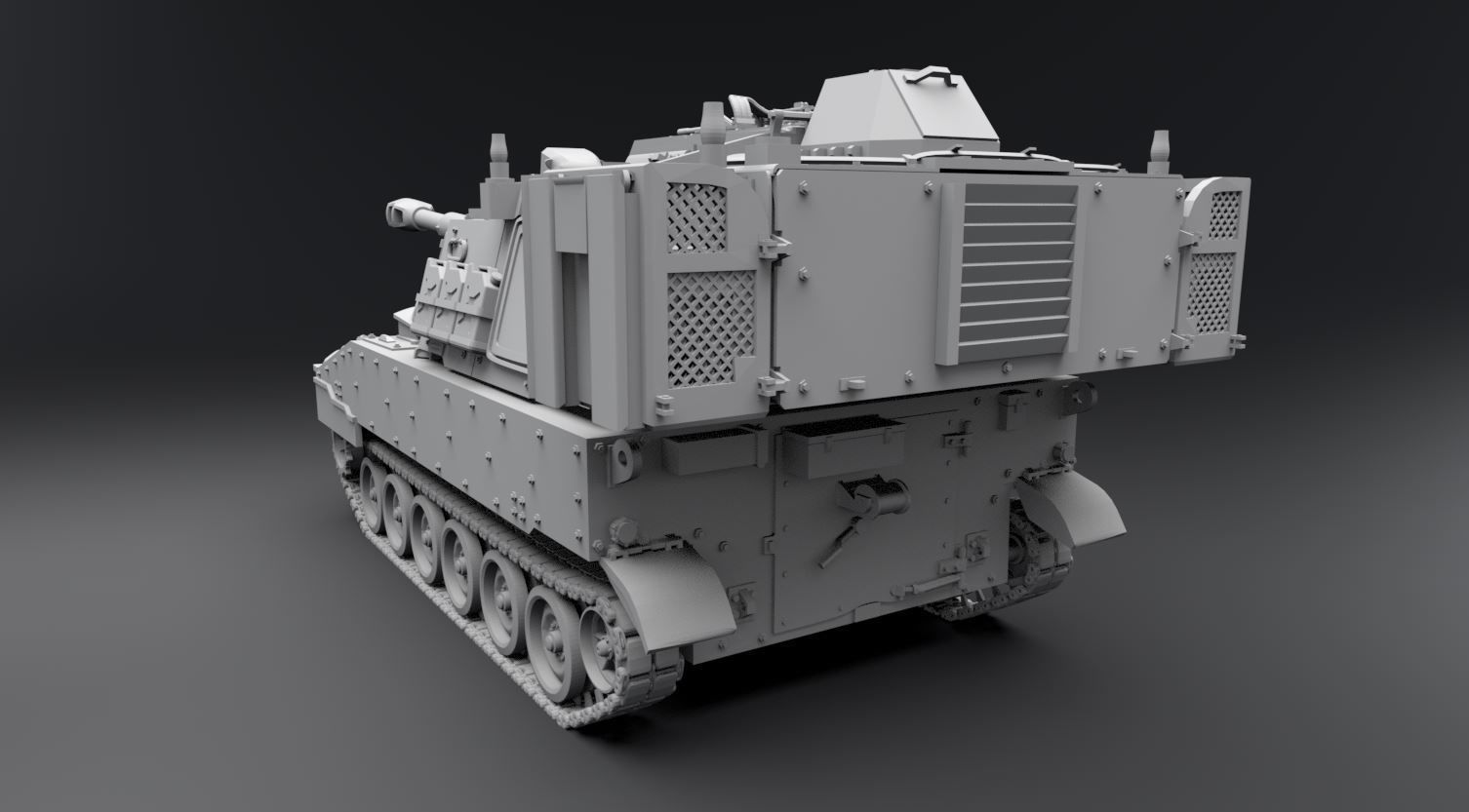 M109A7 Paladin Scale model 3D print model_2