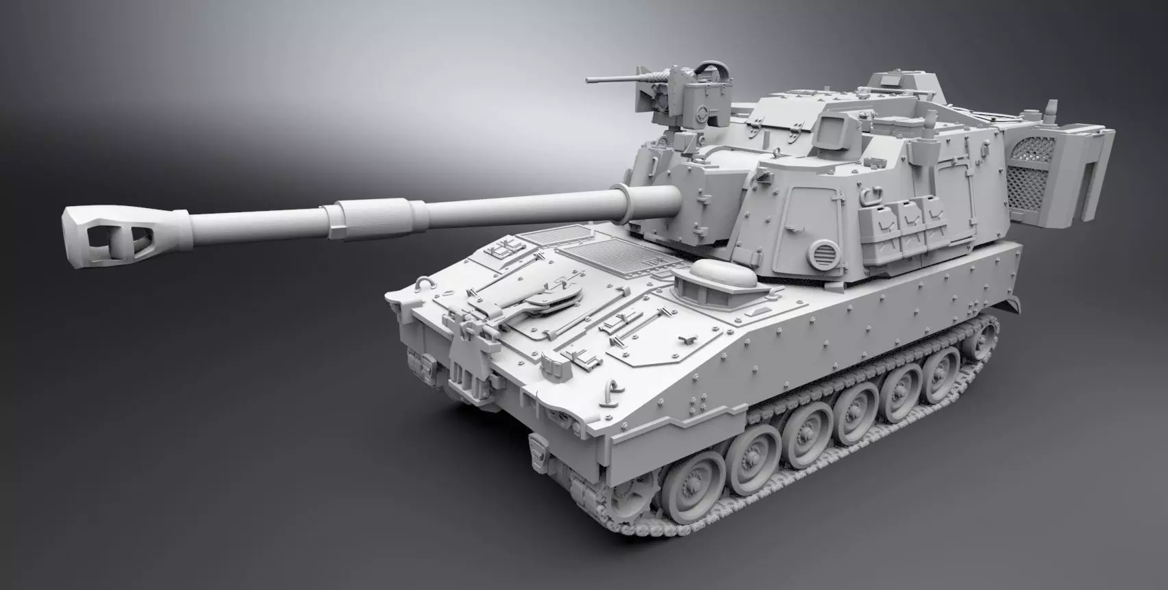 M109A7 Paladin Scale model 3D print model_0