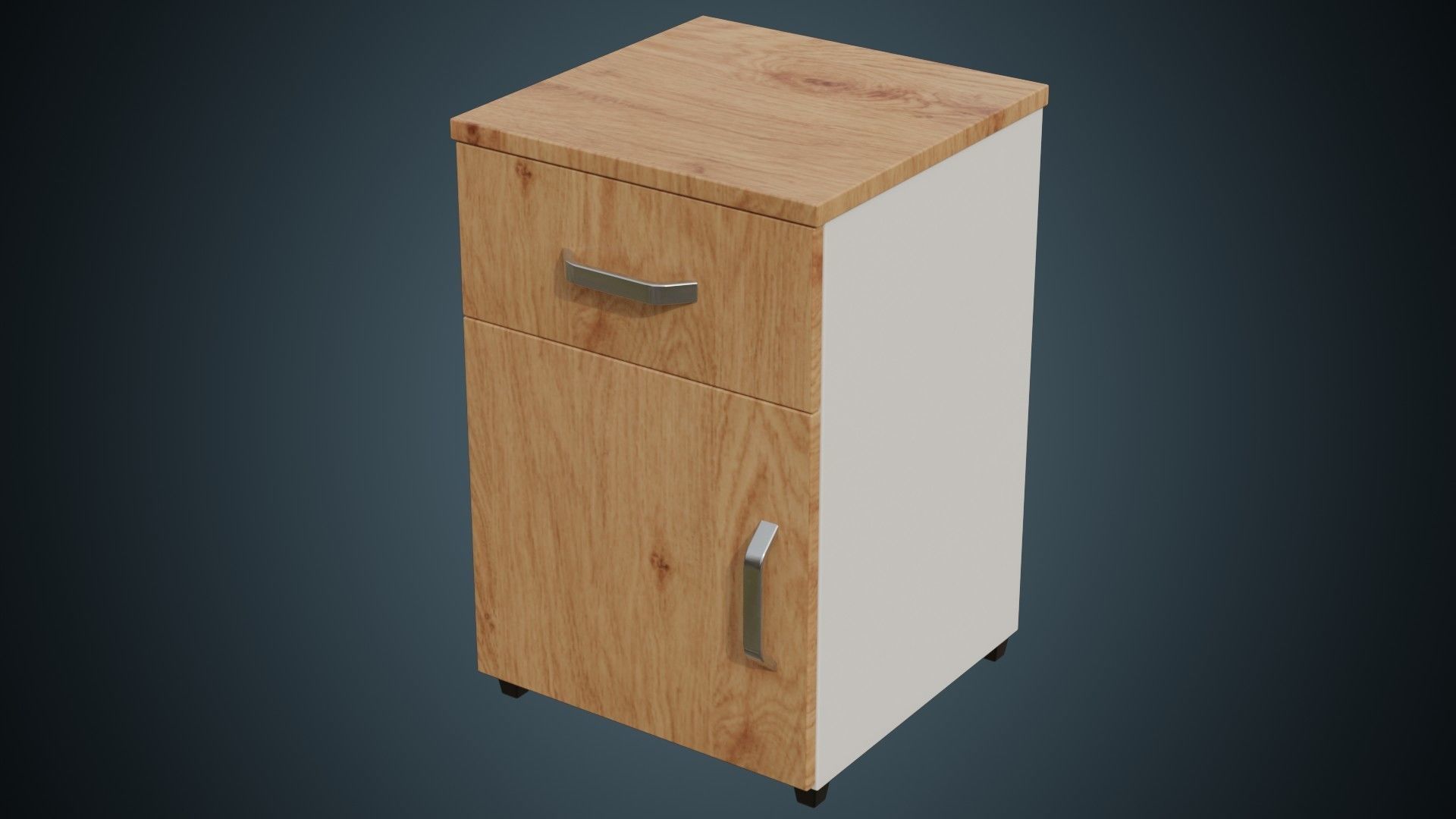 Bedside Table 1A Low-poly 3D model_3
