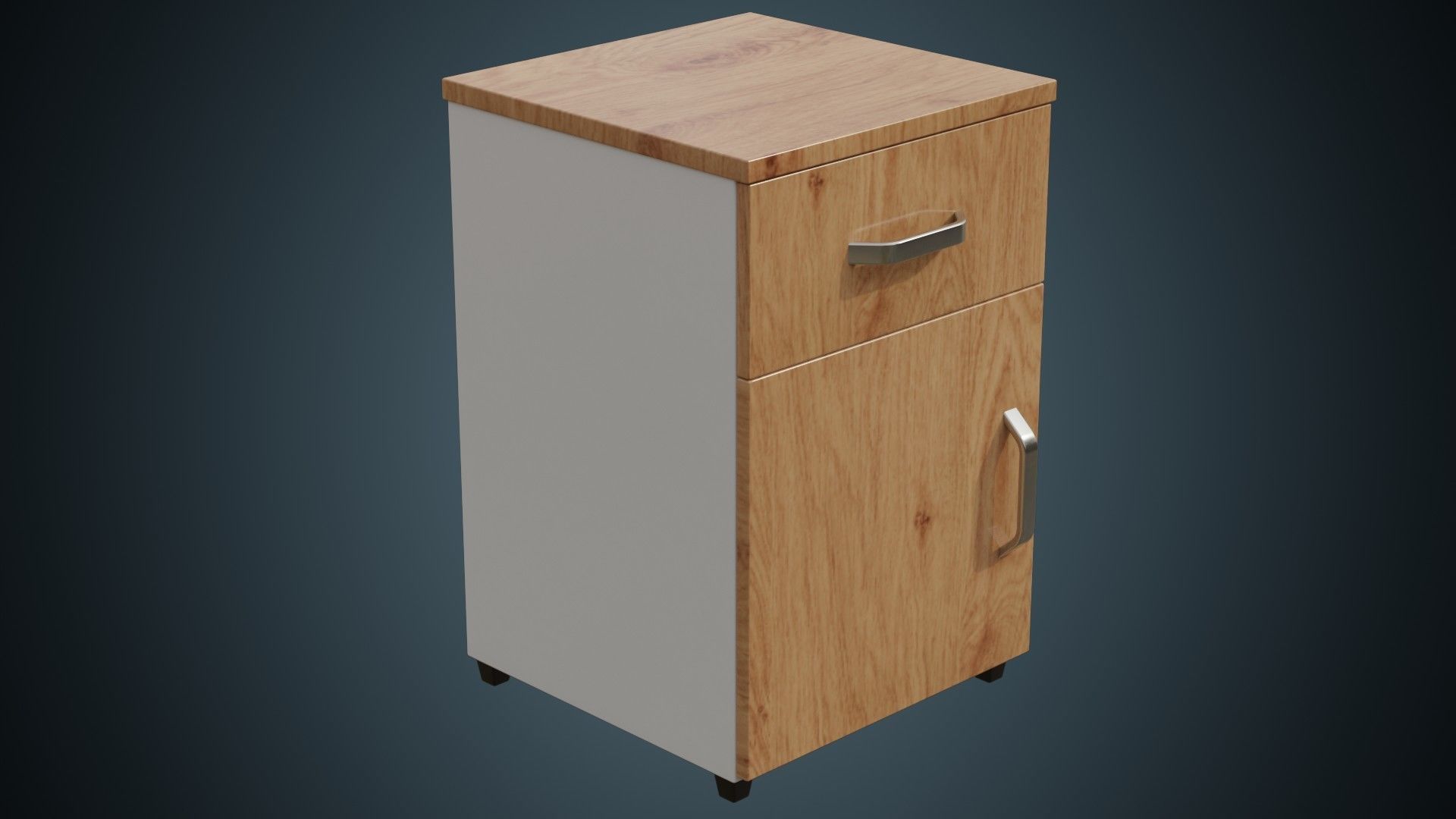 Bedside Table 1A Low-poly 3D model_4