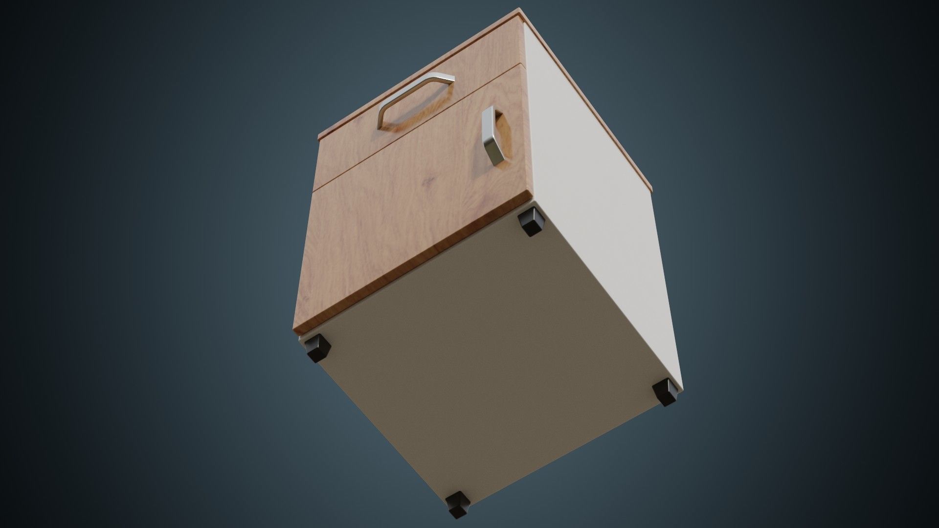 Bedside Table 1A Low-poly 3D model_7