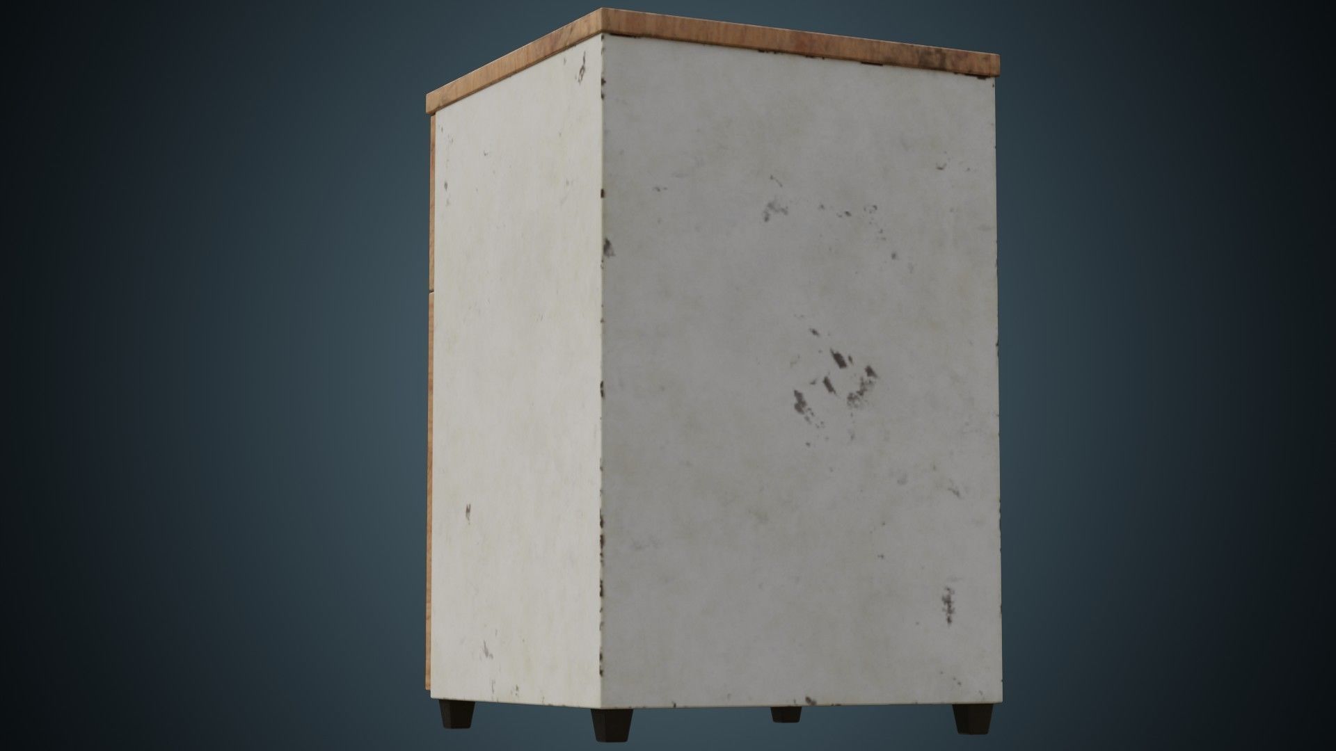 Bedside Table 1B Low-poly 3D model_6