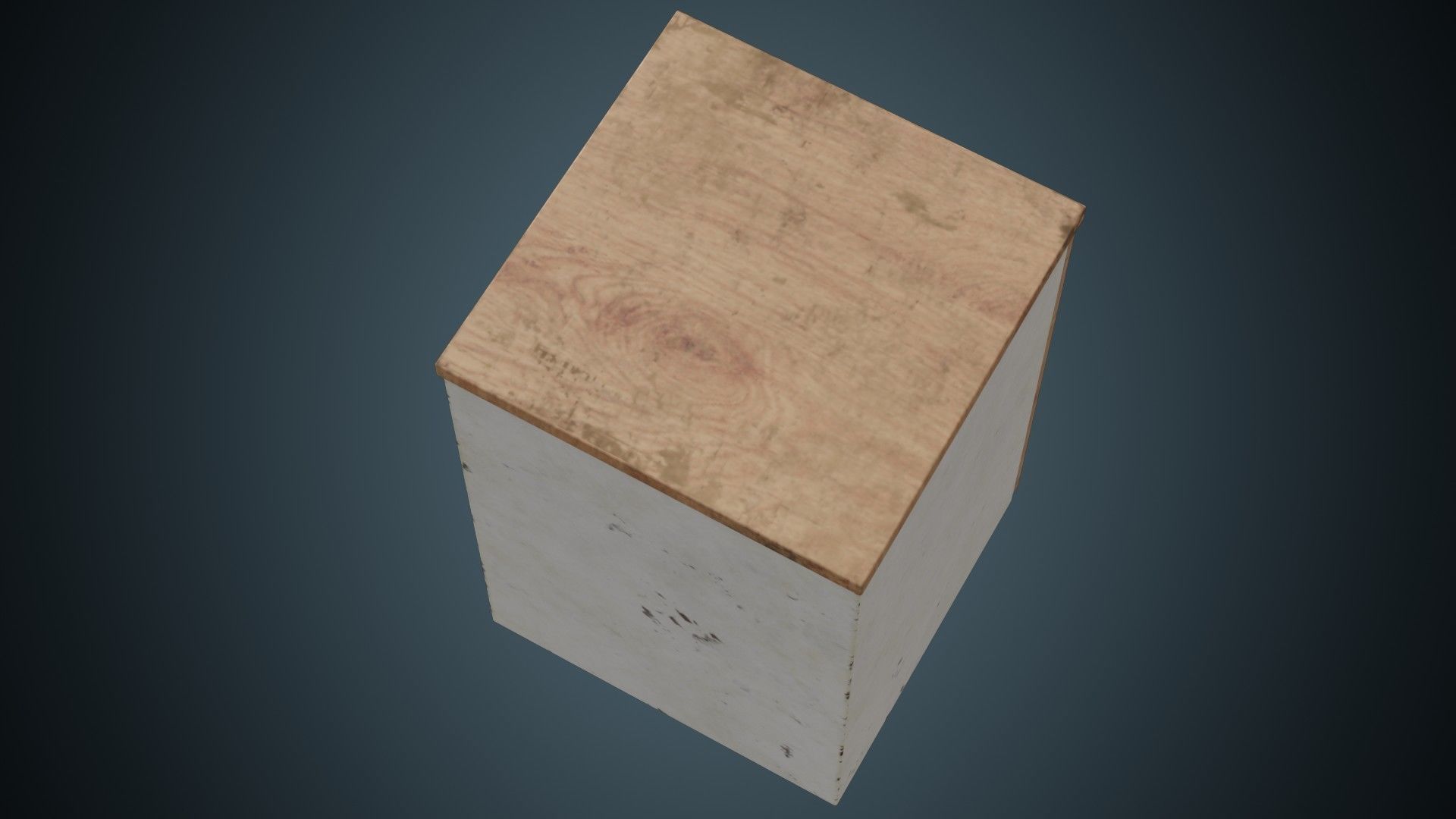 Bedside Table 1B Low-poly 3D model_5