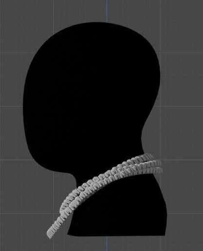 Make a Style Statement with Our Cuban Chain Low-poly 3D model_1