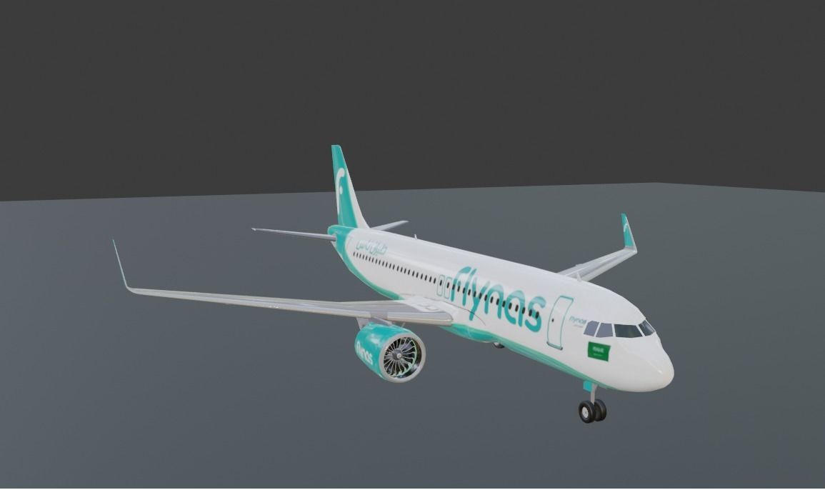 Flynas Airbus a320neo 3d model Low-poly 3D model_3