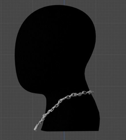 Bring Creativity to your Neck with Our 3D Cuban Chain Low-poly 3D model_1