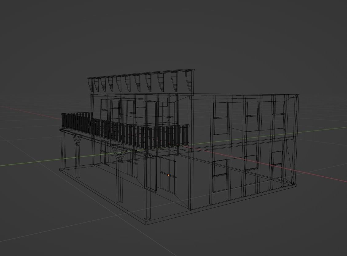 Western Building 3D print model_2