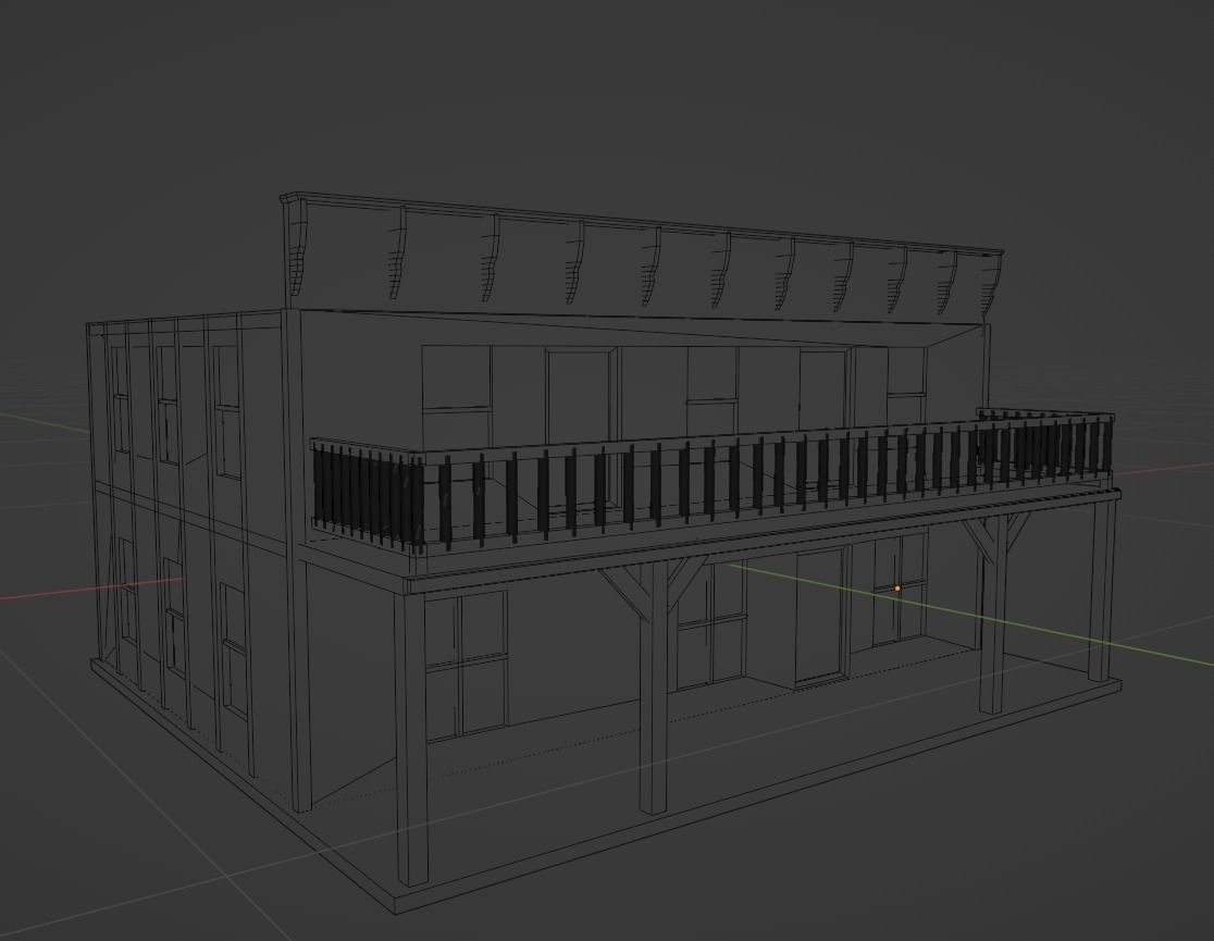 Western Building 3D print model_1