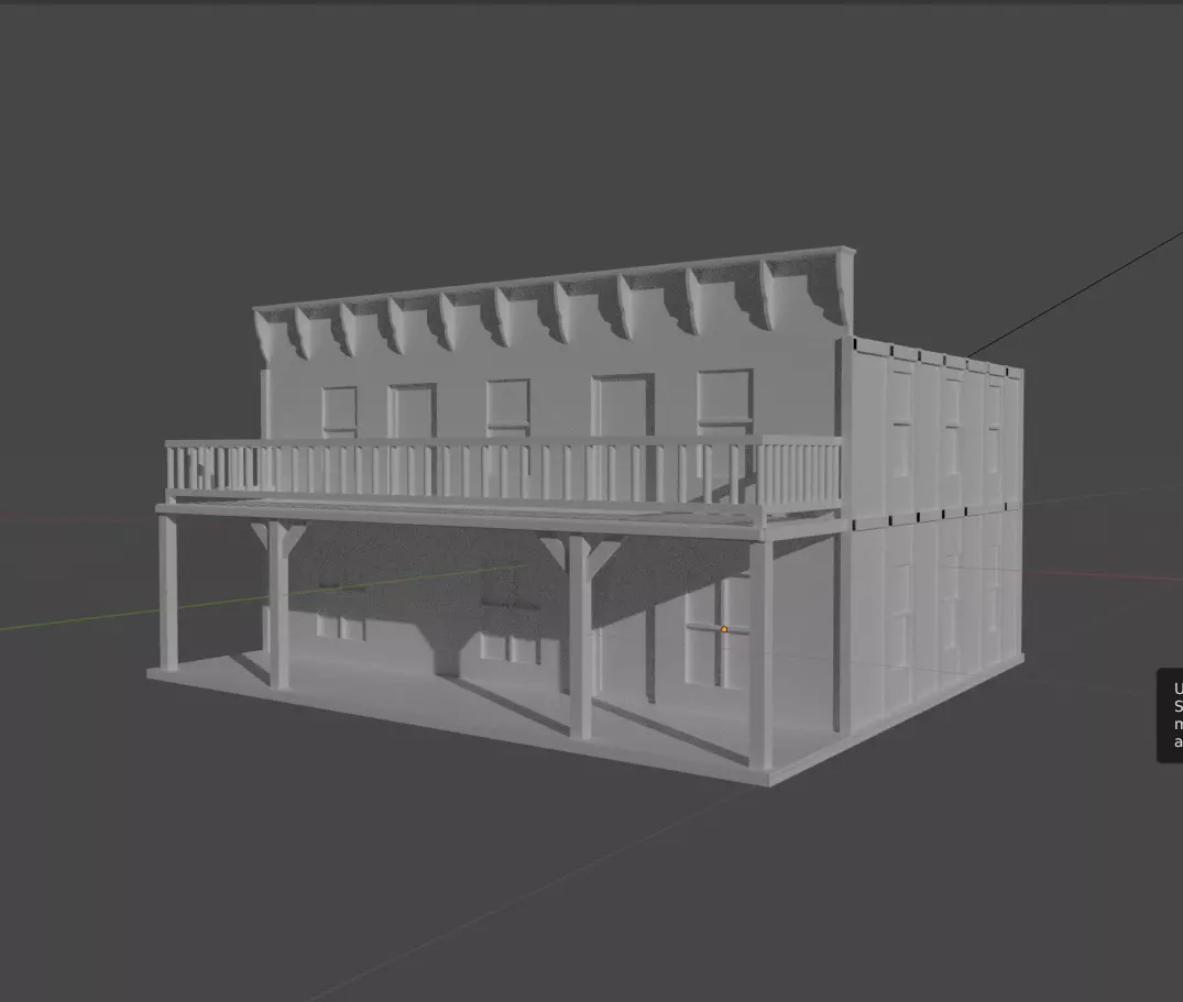 Western Building 3D print model_0