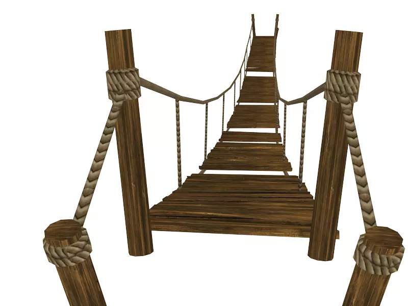 3D model Rope Bridge VR / AR / low-poly | CGTrader