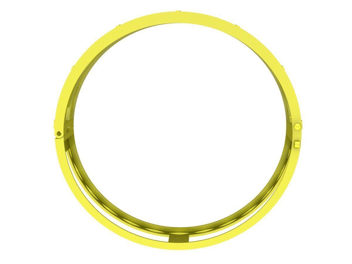 6334 vietnameses elephant tail hair diamond bangle 3D print model_3