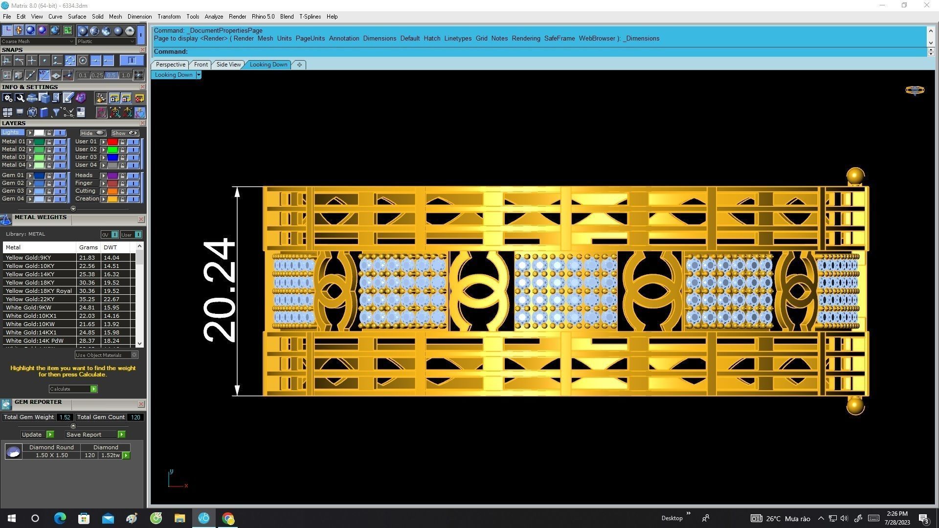 6334 vietnameses elephant tail hair diamond bangle 3D print model_6