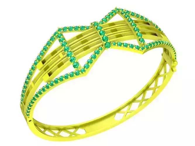 6337 Elephant Tail Hair Diamond Bangle