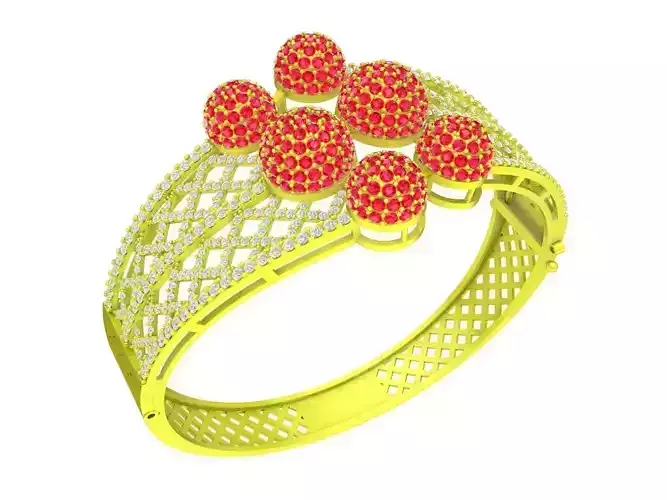 6473 Vietnamese Ball Diamond Bangle