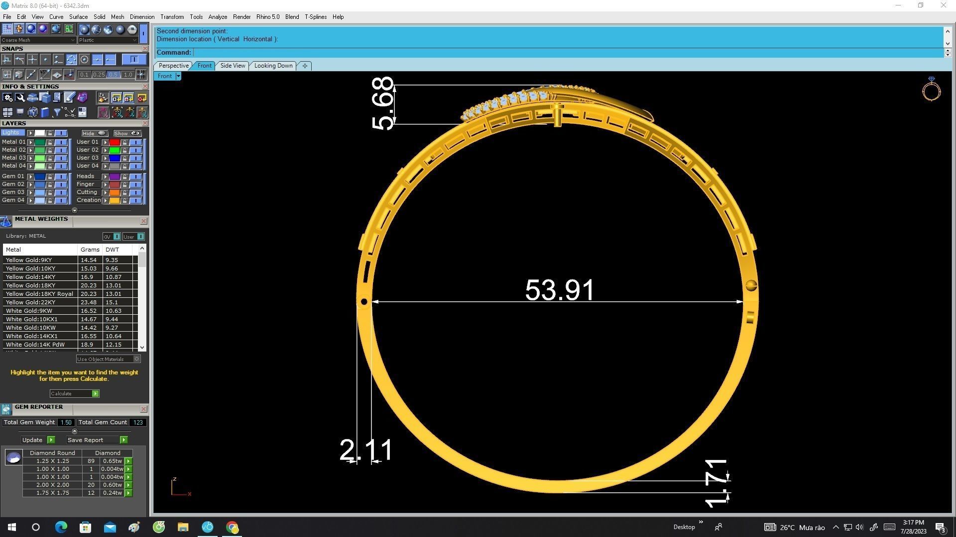 6342 luxury diamond bangle 3D print model_6