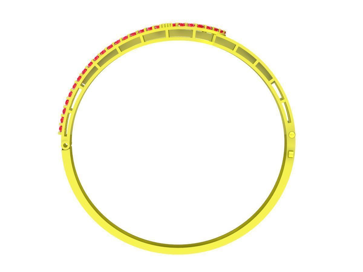 6343 korean Diamond bangle 3D print model_2