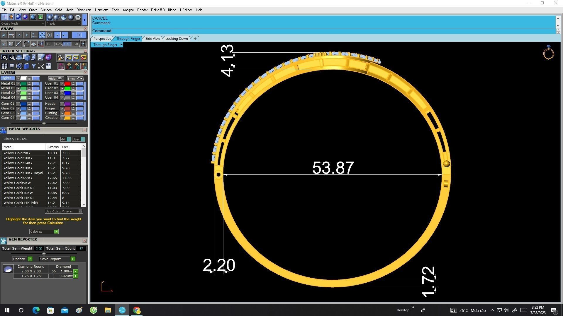 6343 korean Diamond bangle 3D print model_6