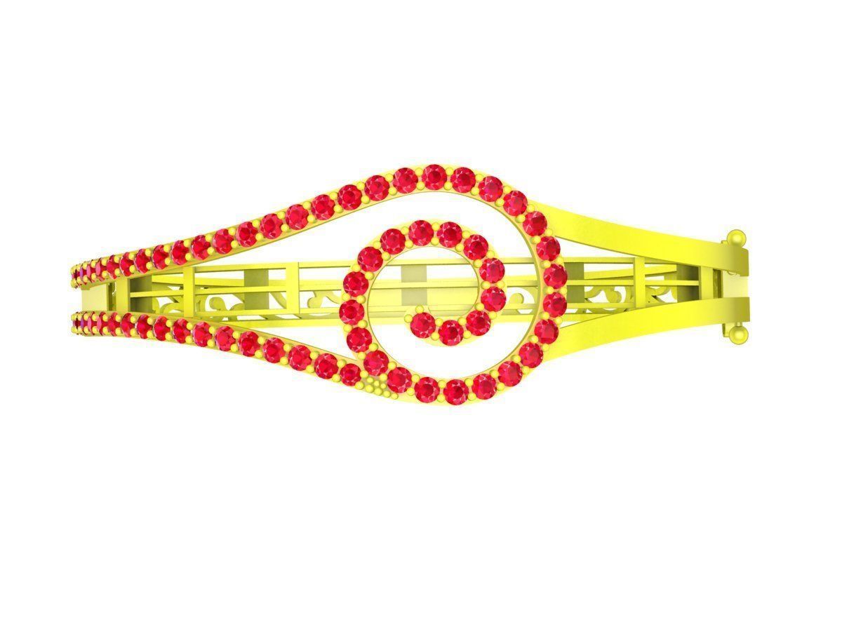 6343 korean Diamond bangle 3D print model_1