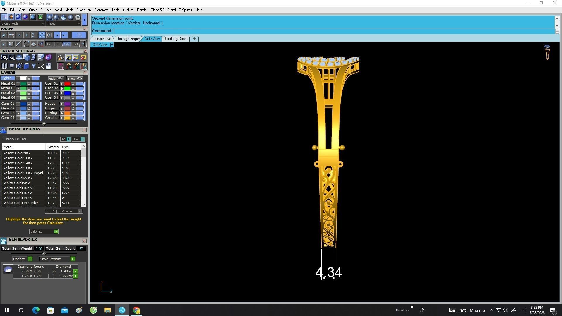 6343 korean Diamond bangle 3D print model_7