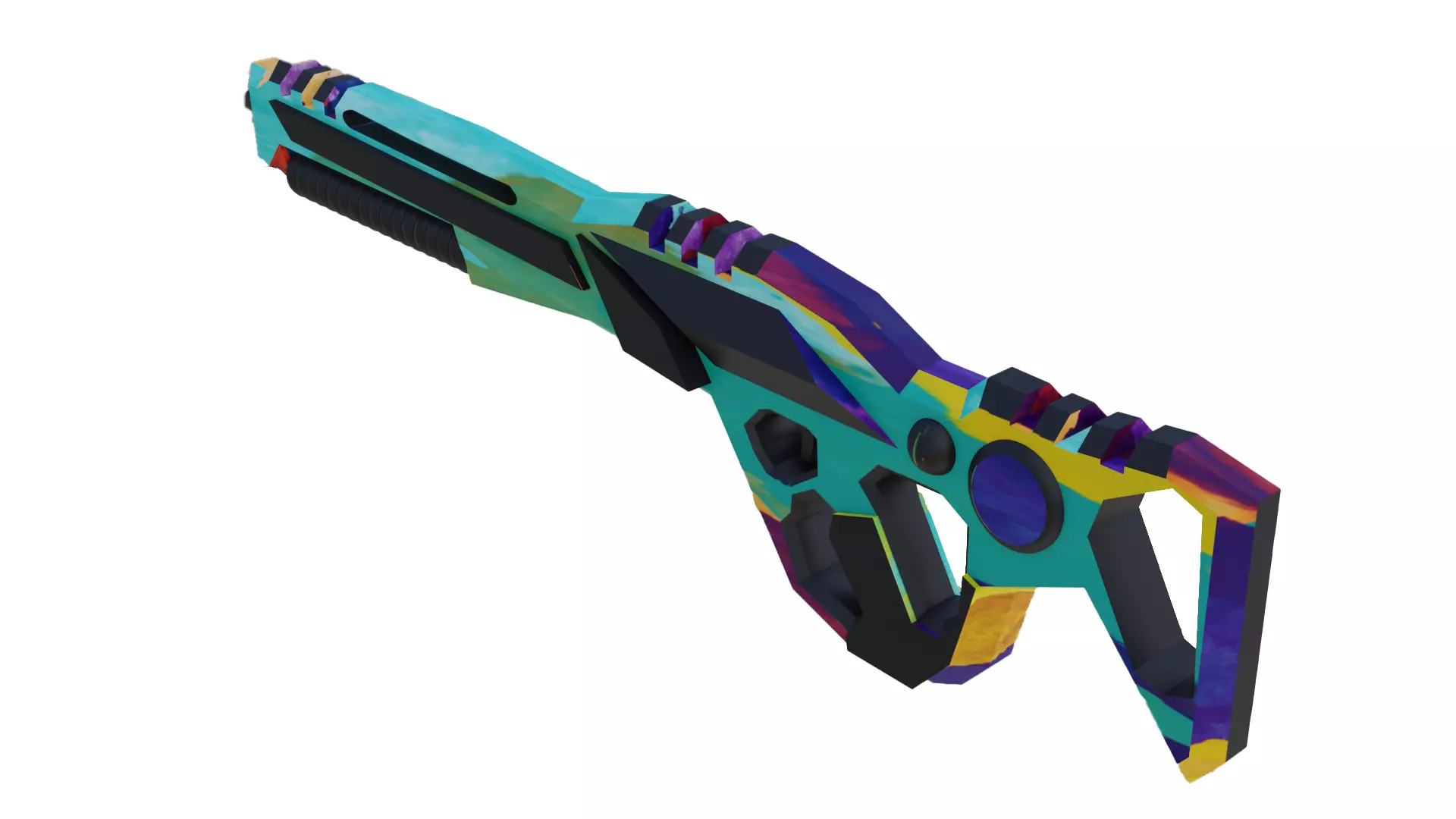 sci fi gun Free low-poly 3D model