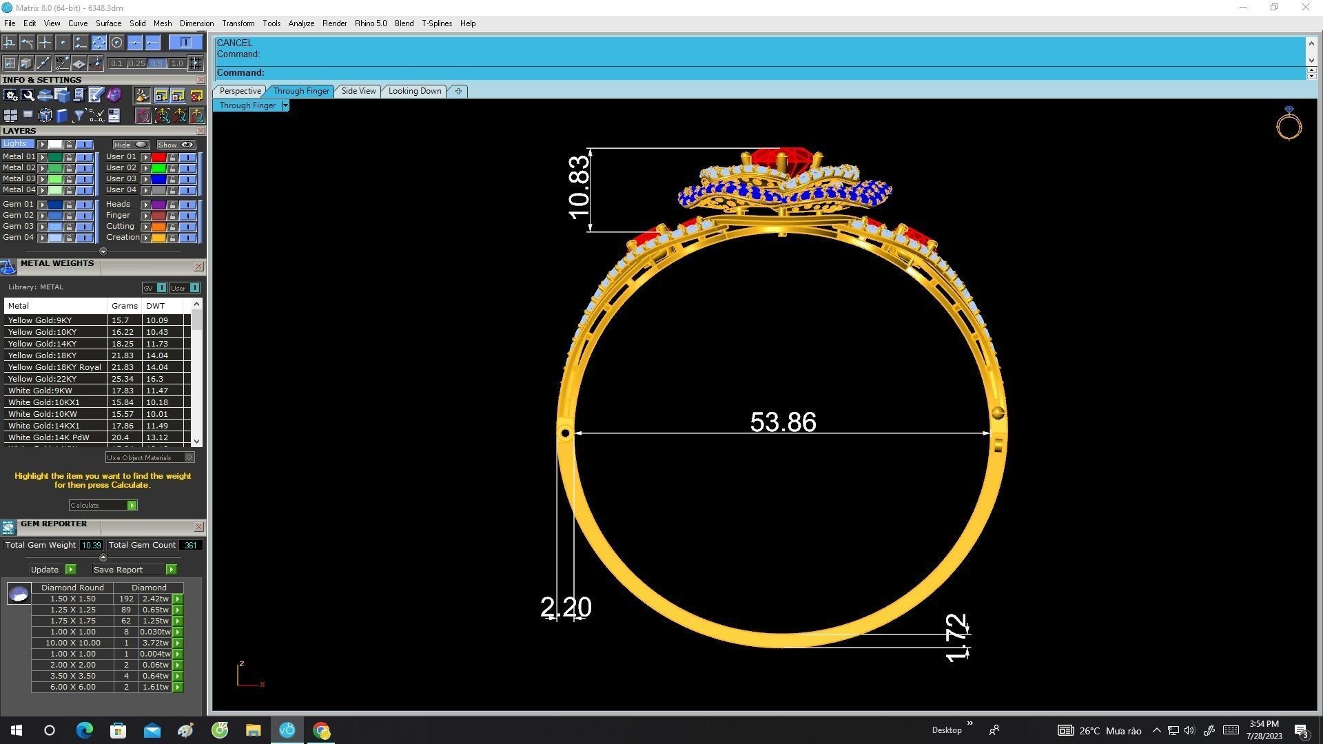 6348 luxury korean flower diamond bangle 3D print model_6