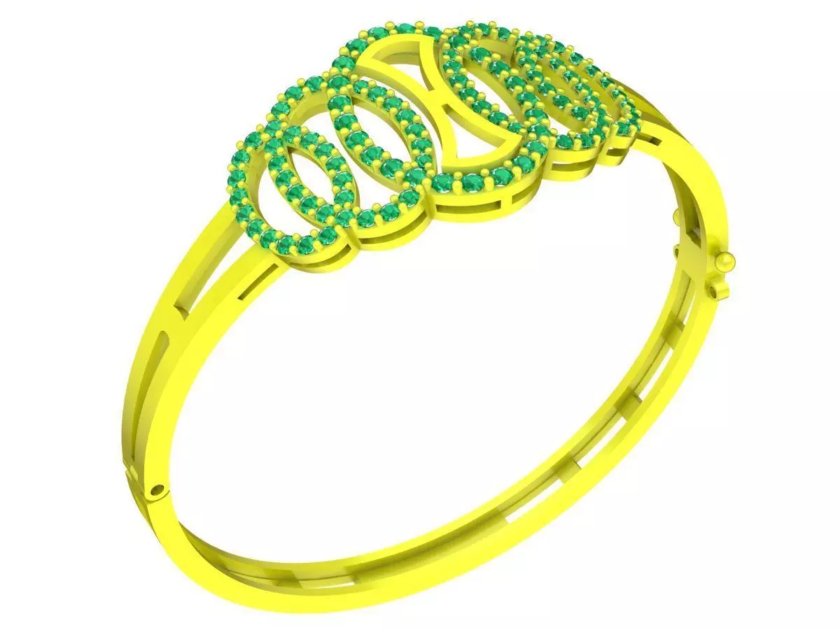 6351 asian diamond bangle 3D print model_0