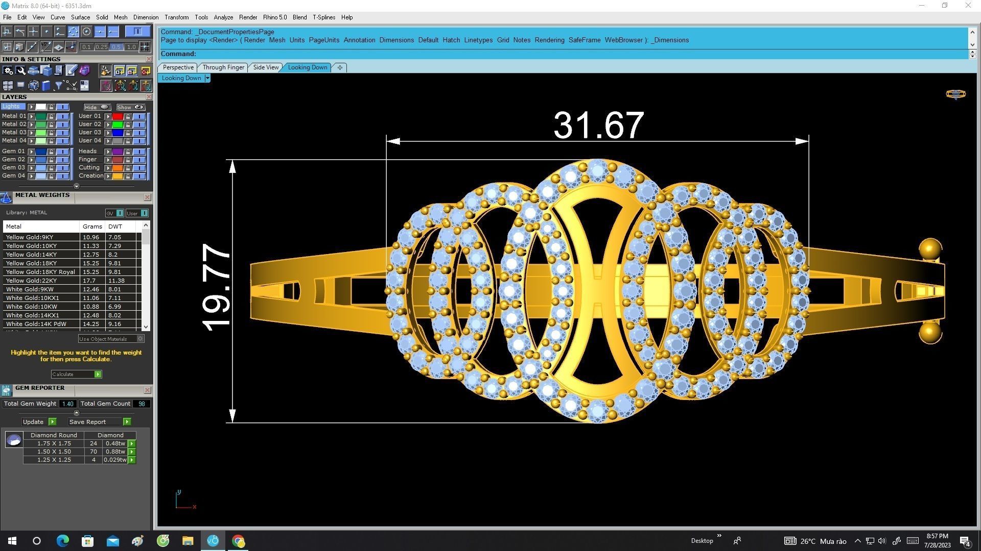 6351 asian diamond bangle 3D print model_5