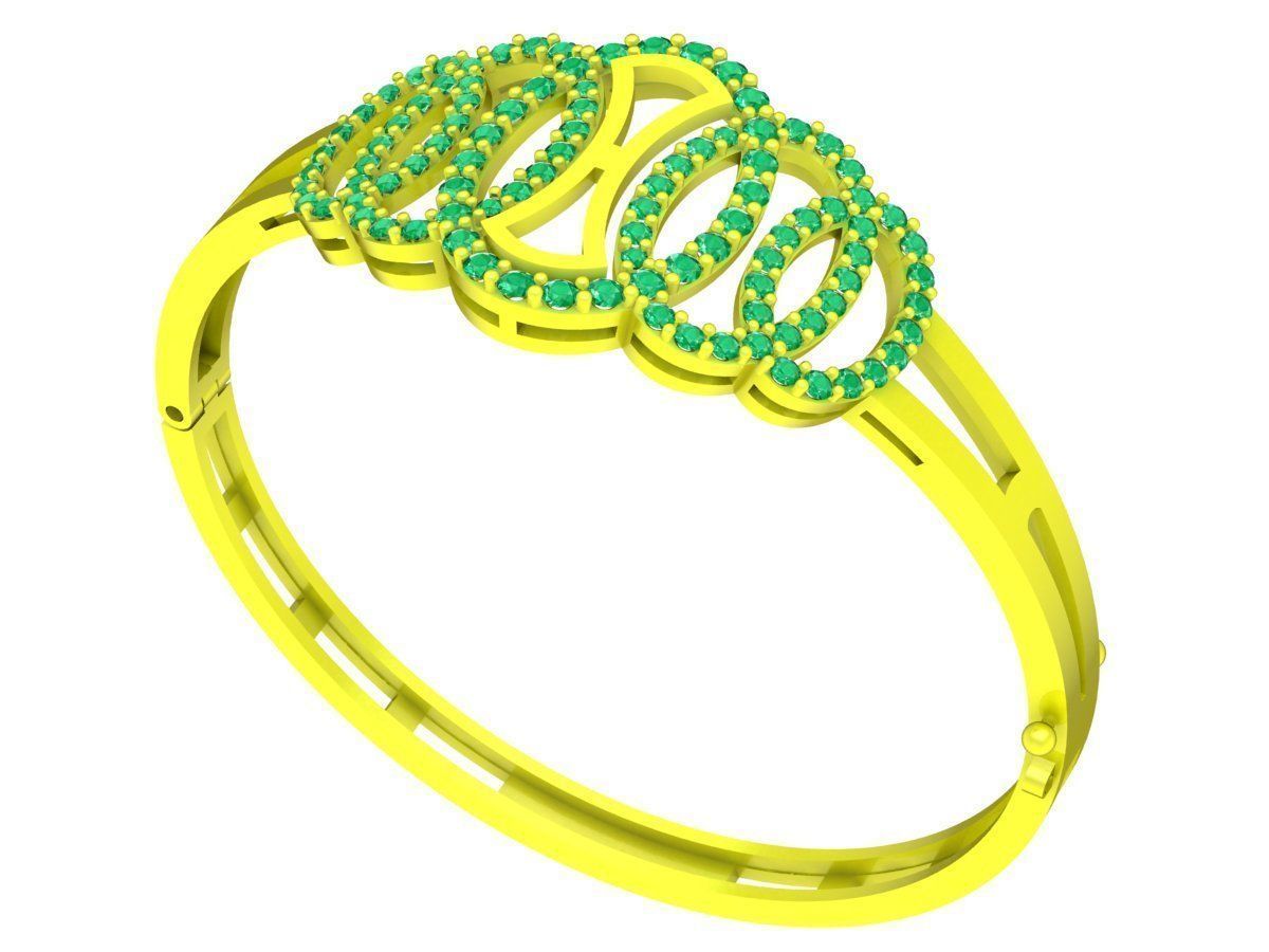 6351 asian diamond bangle 3D print model_1