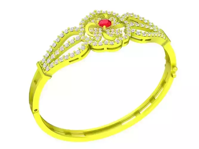 6351 Flower Diamond bangle 