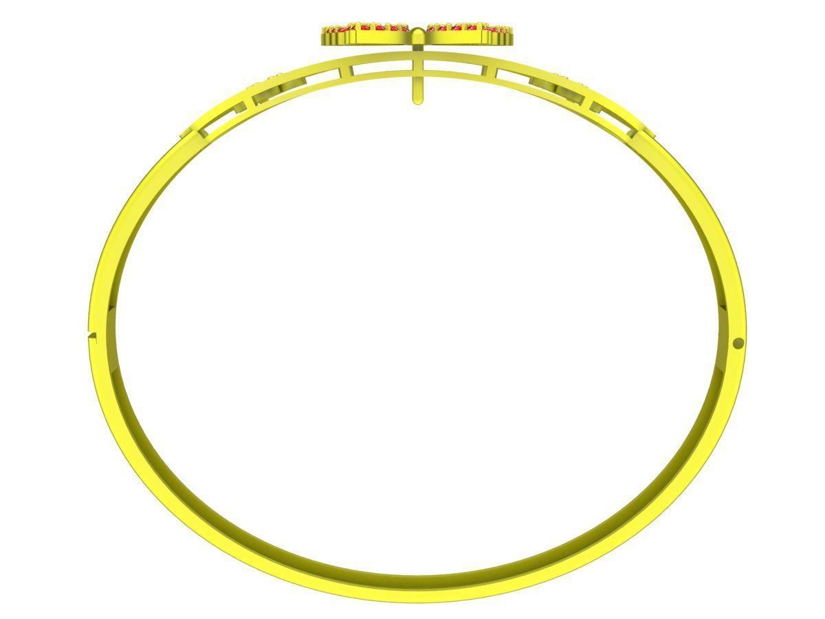 6472 Luxury Butterfly Diamond bangle 3D print model_2