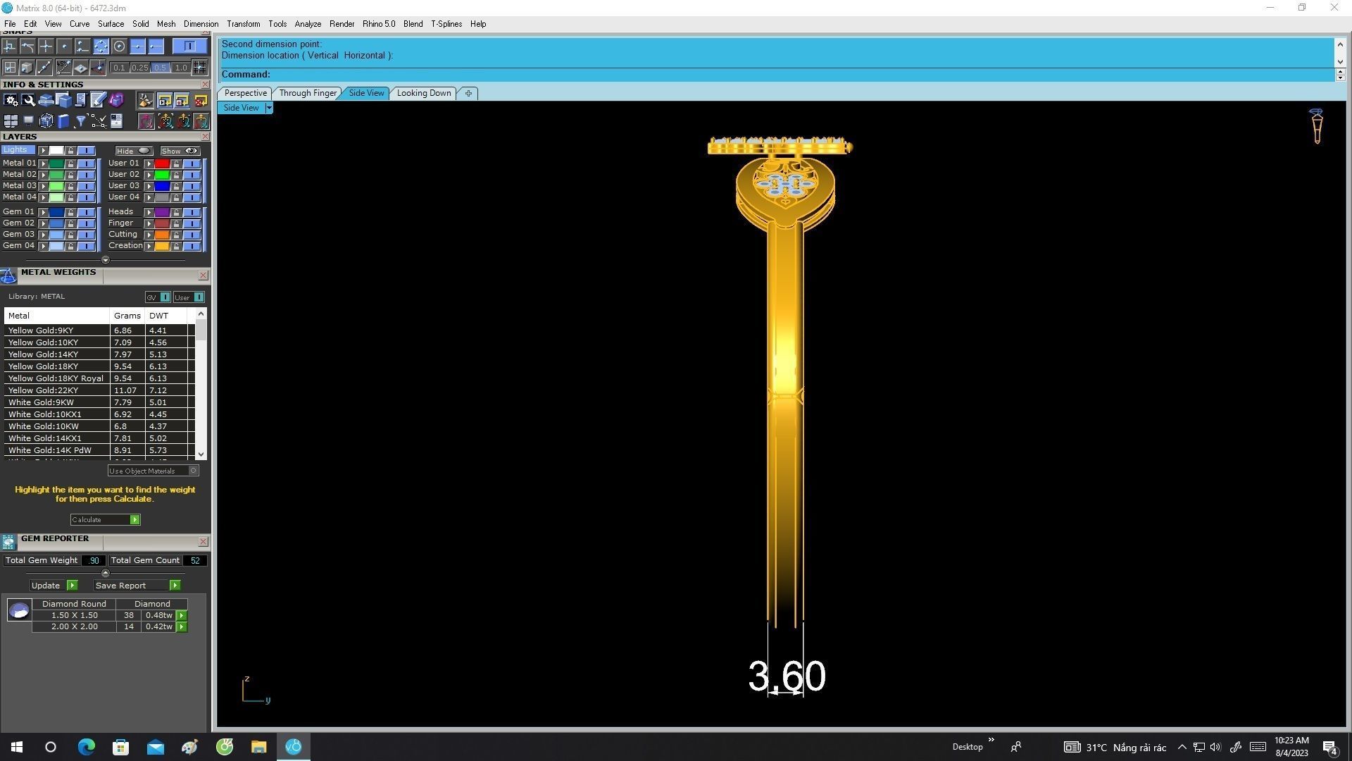 6472 Luxury Butterfly Diamond bangle 3D print model_8