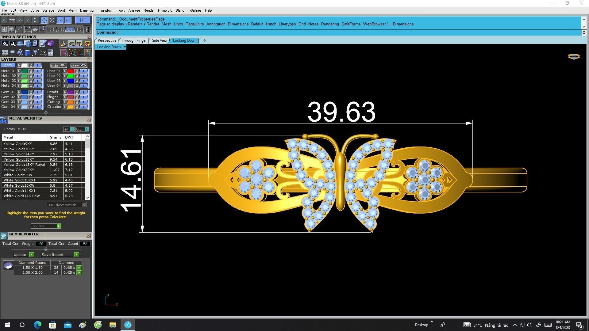 6472 Luxury Butterfly Diamond bangle 3D print model_5