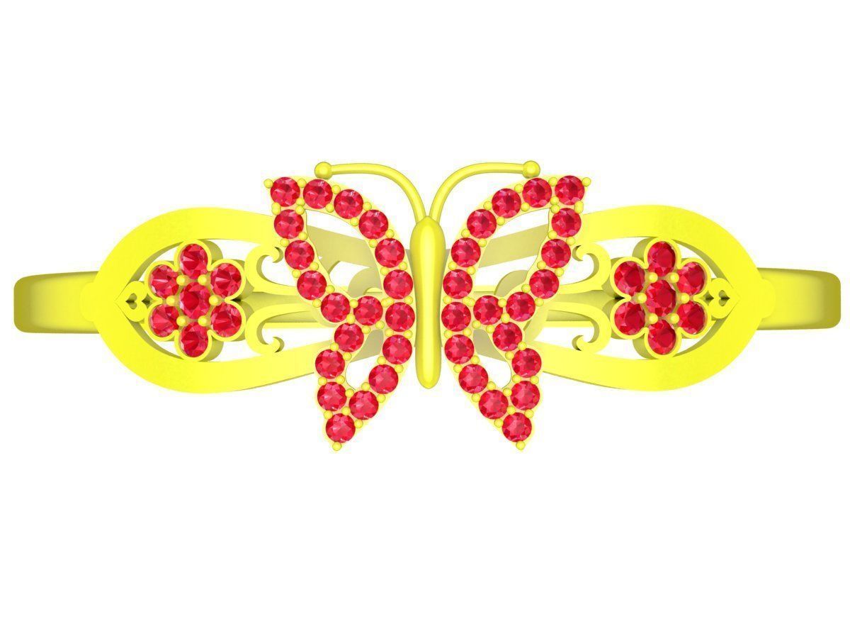 6472 Luxury Butterfly Diamond bangle 3D print model_1