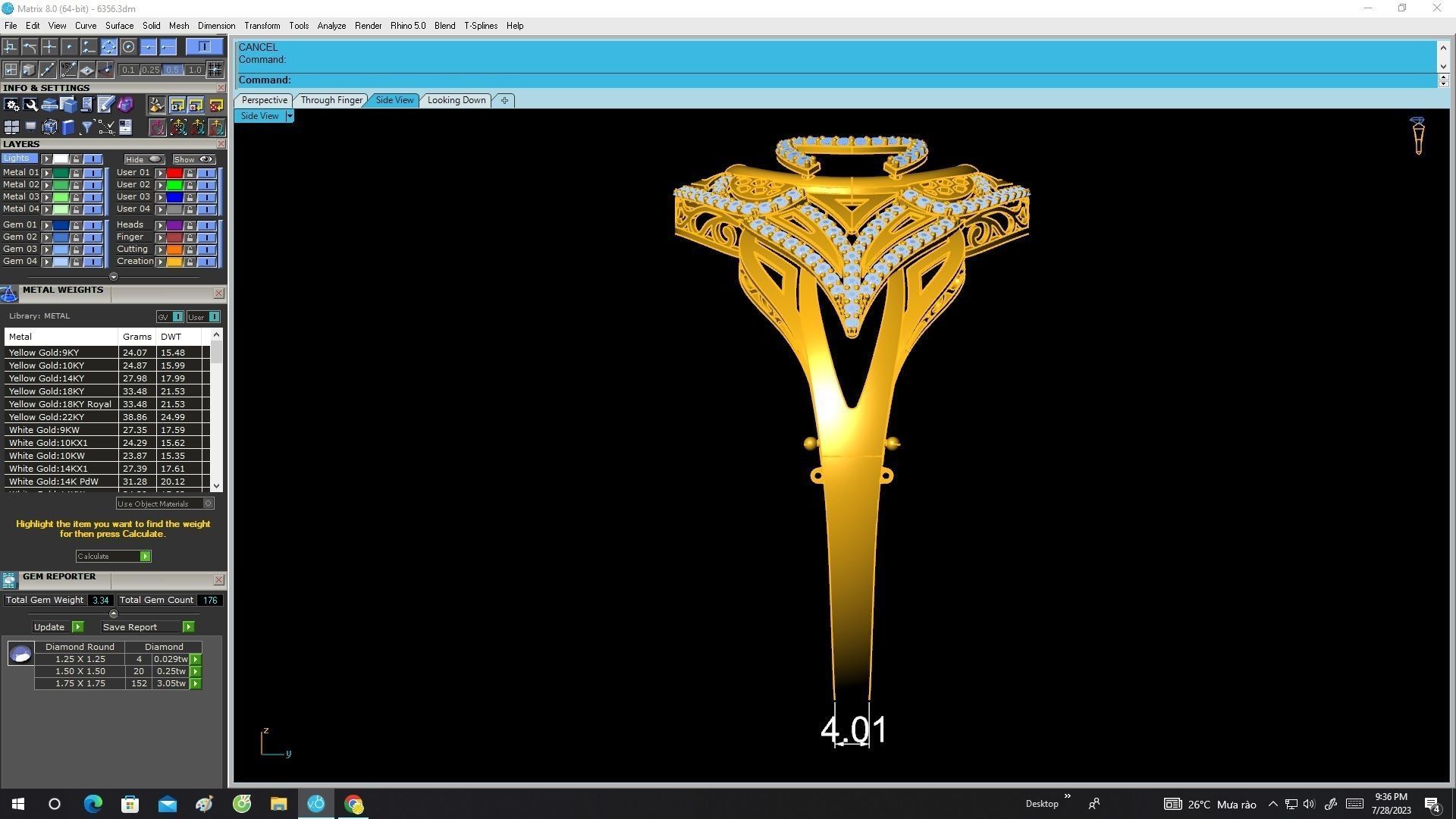 6472 Luxury Butterfly Diamond bangle 3D print model_7