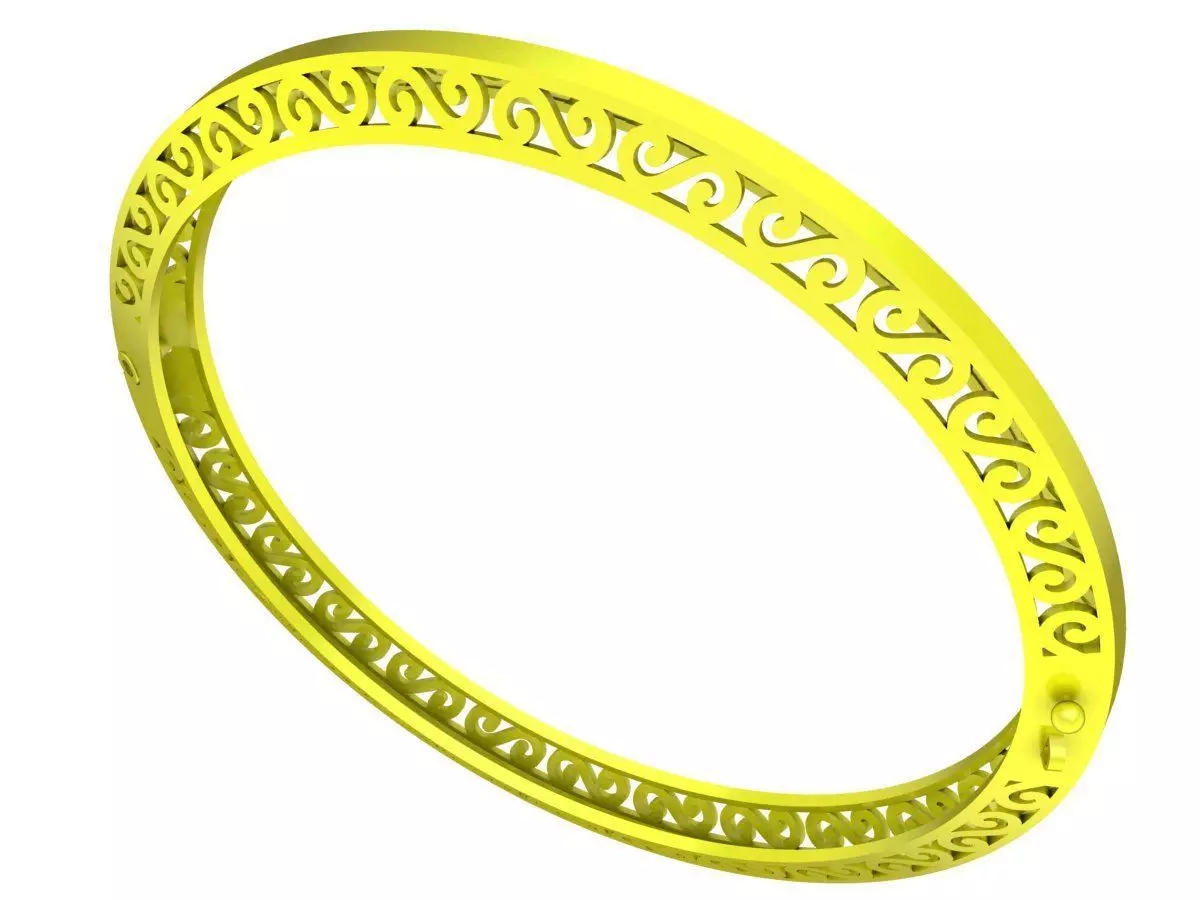 6357 art bangle 3D print model_0