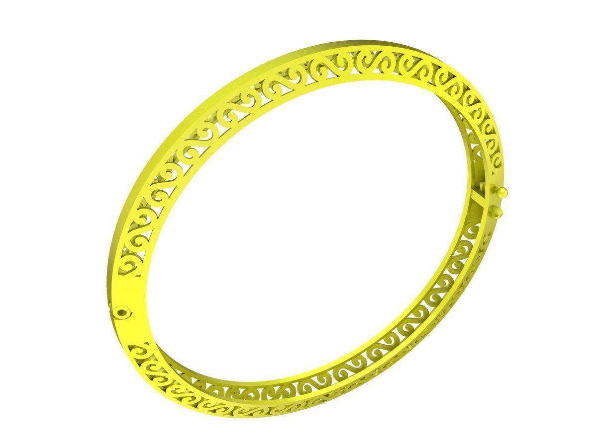 6357 art bangle 3D print model_4