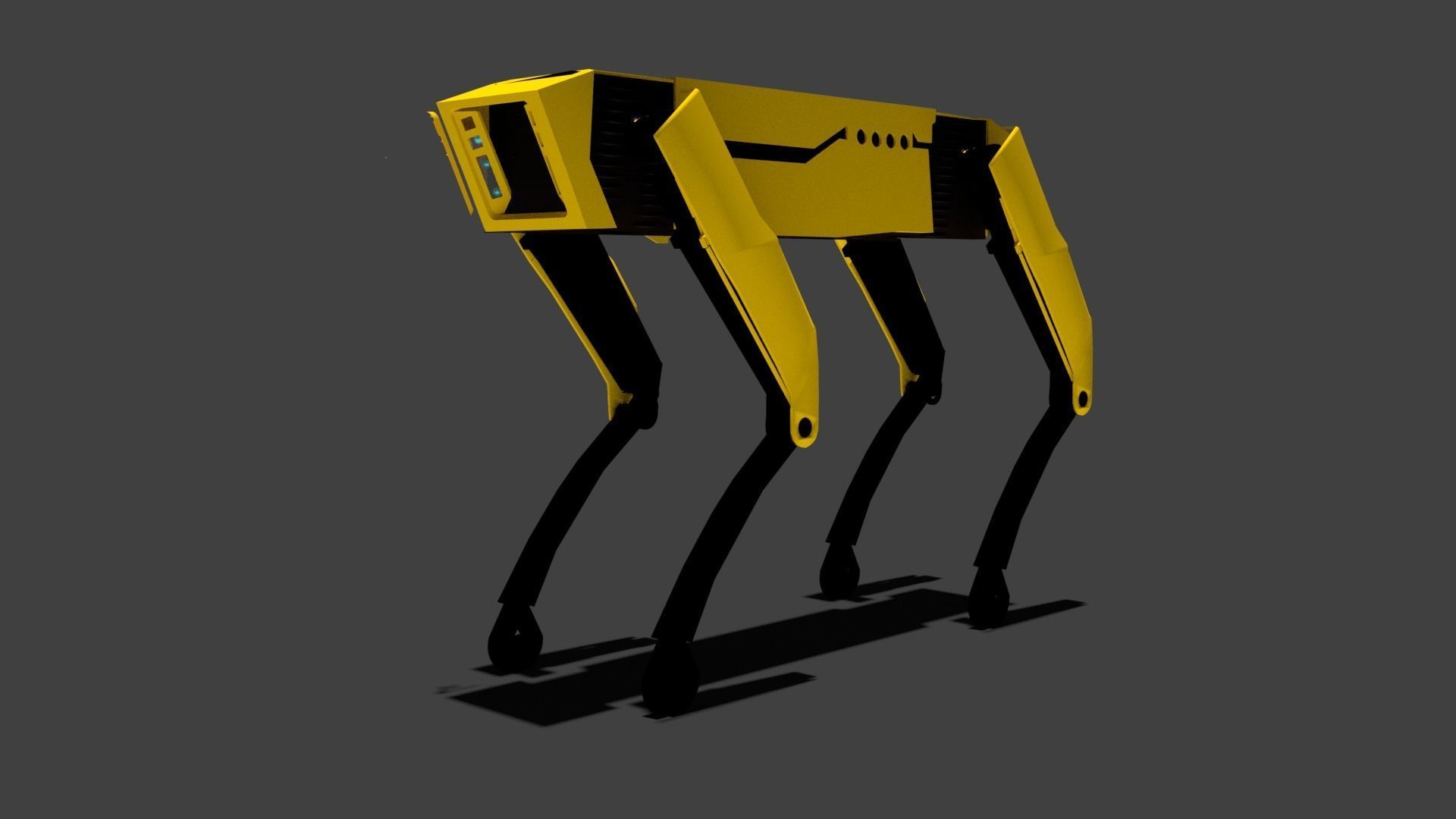 Robot dog like spot dog 3D model_1