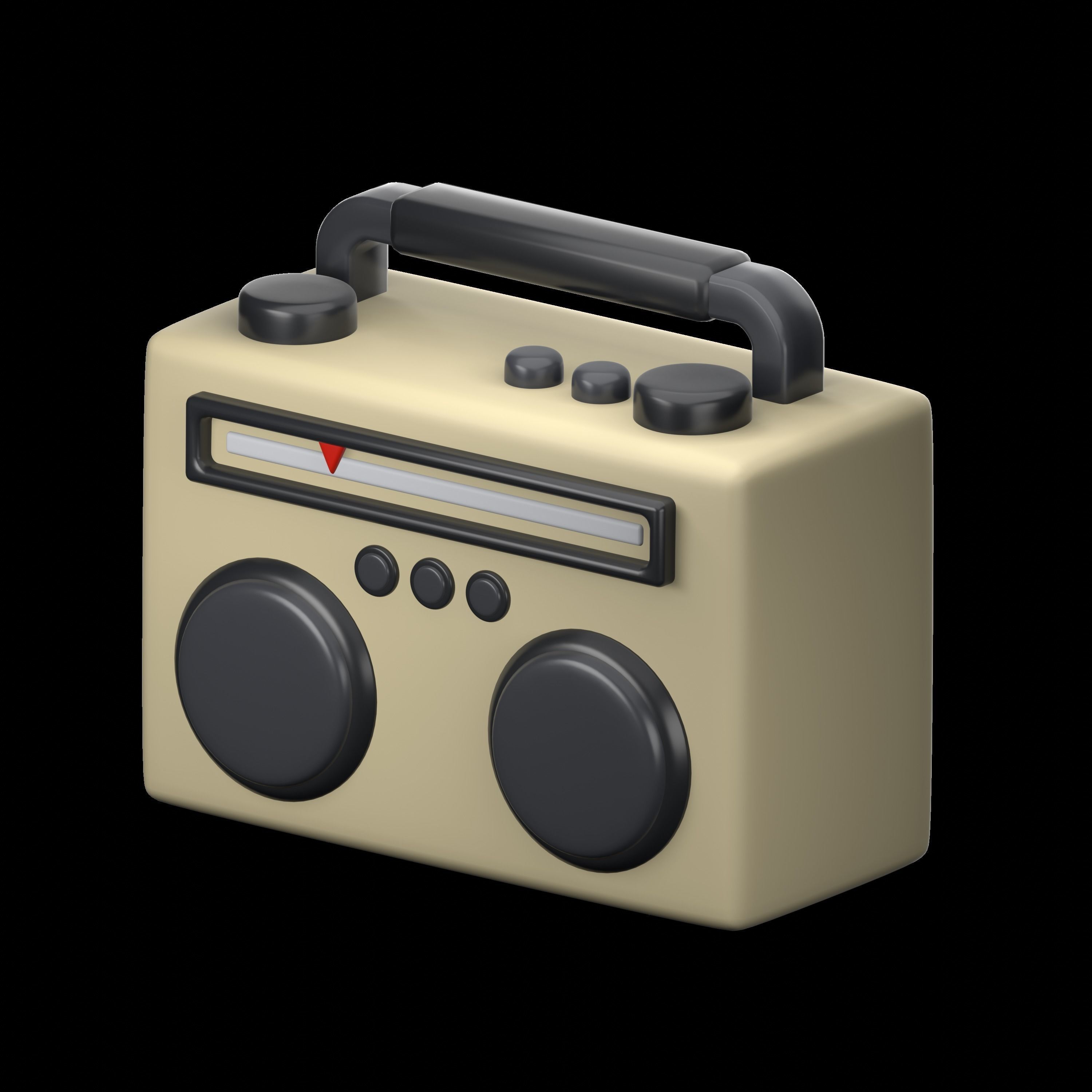 Retro Electronics 3D icon Set UX UI Web 3d rendering  3D model_19