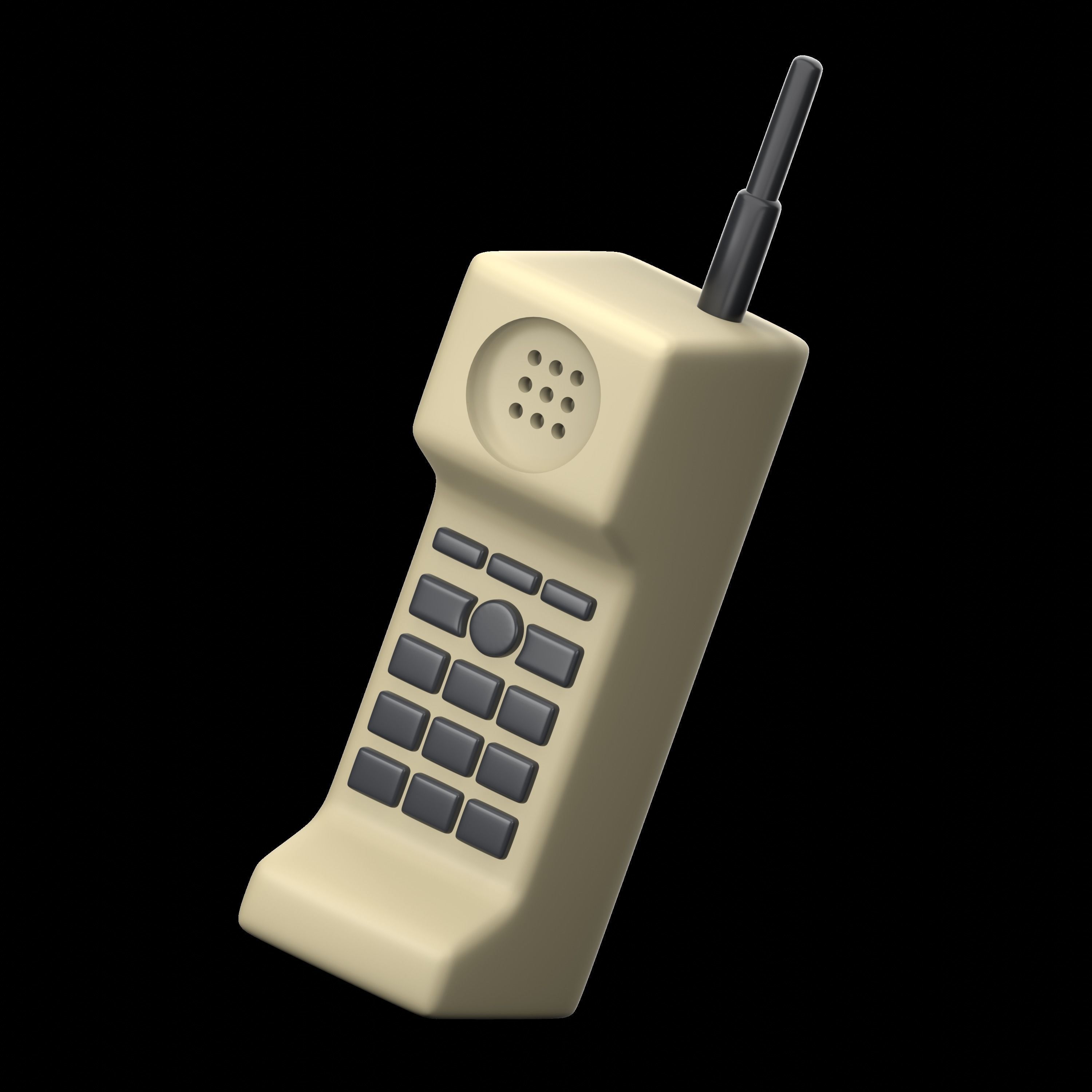 Retro Electronics 3D icon Set UX UI Web 3d rendering  3D model_16