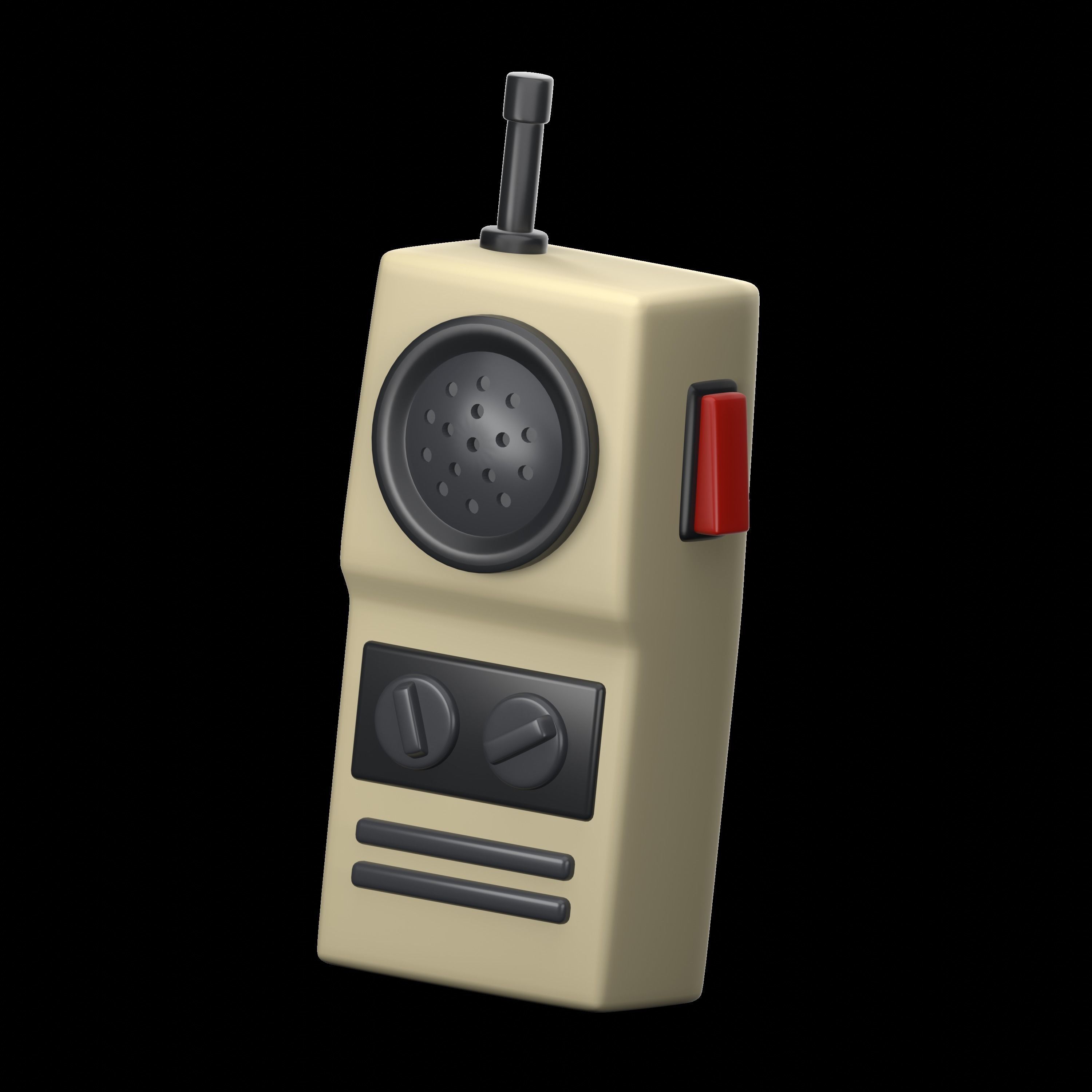 Retro Electronics 3D icon Set UX UI Web 3d rendering  3D model_7