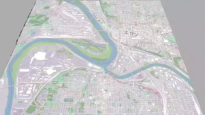 Cityscape Kansas City United States 3D model
