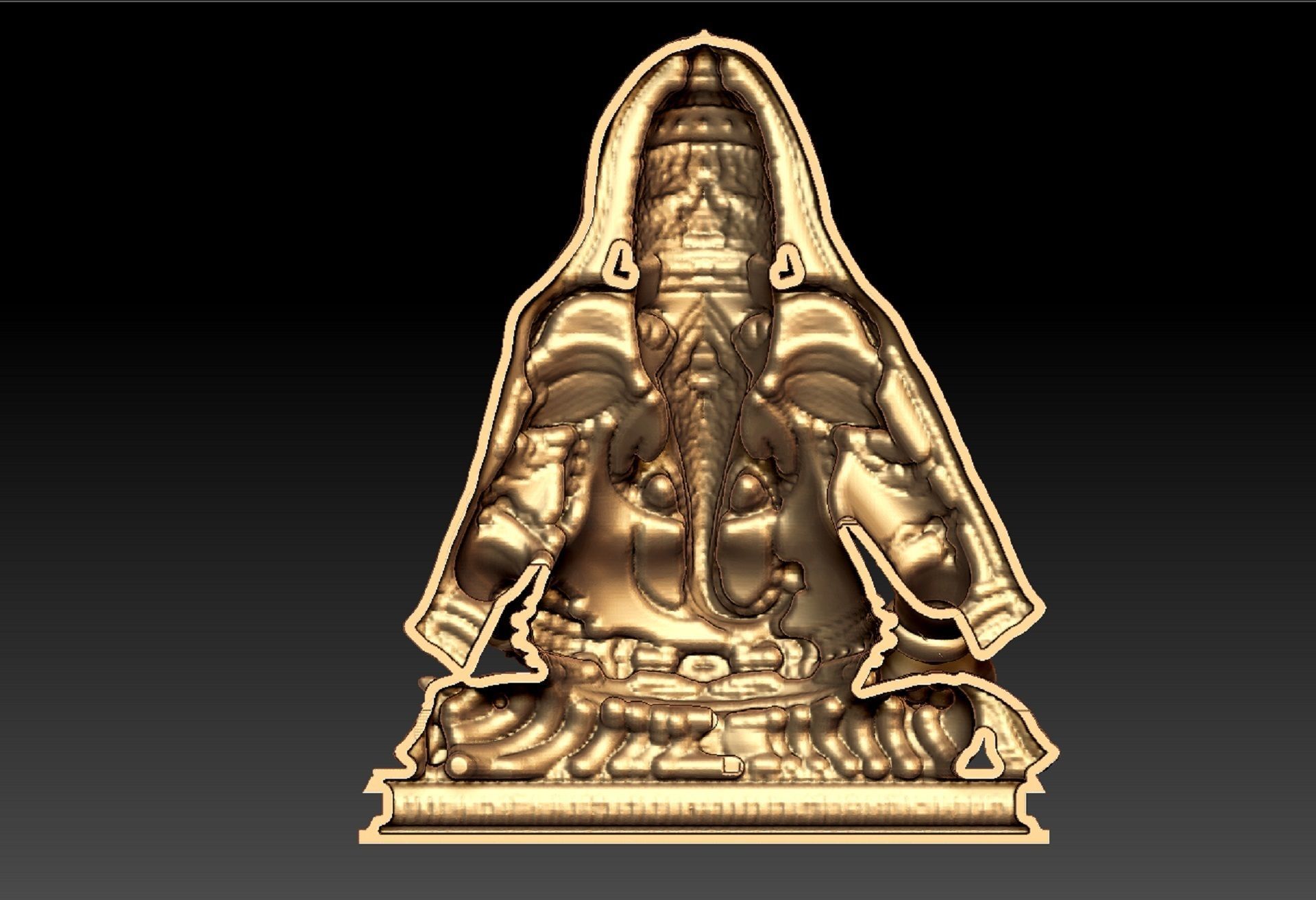 Karpaga Vinayagar PENDENT 3D print model_7