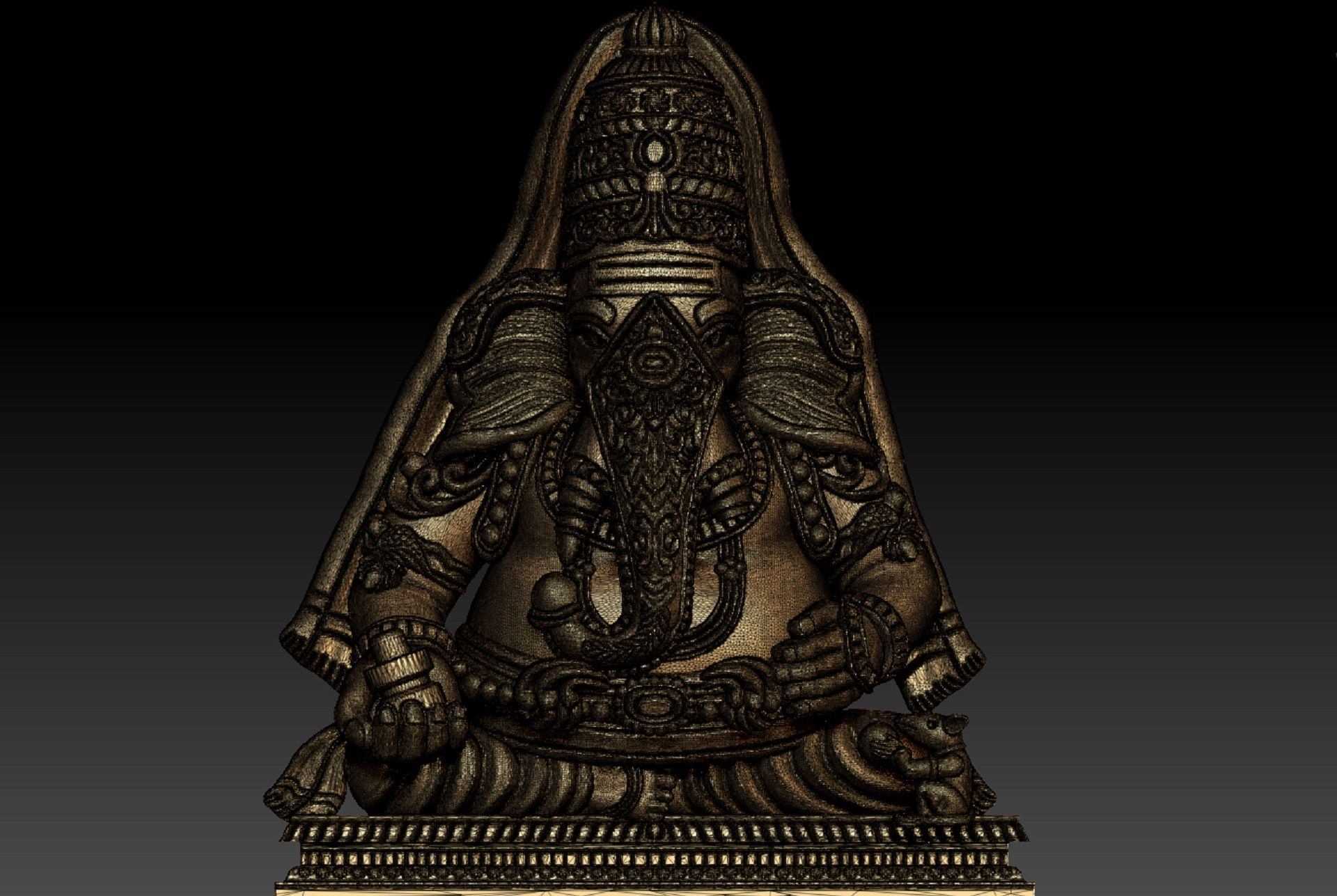 Karpaga Vinayagar PENDENT 3D print model_9