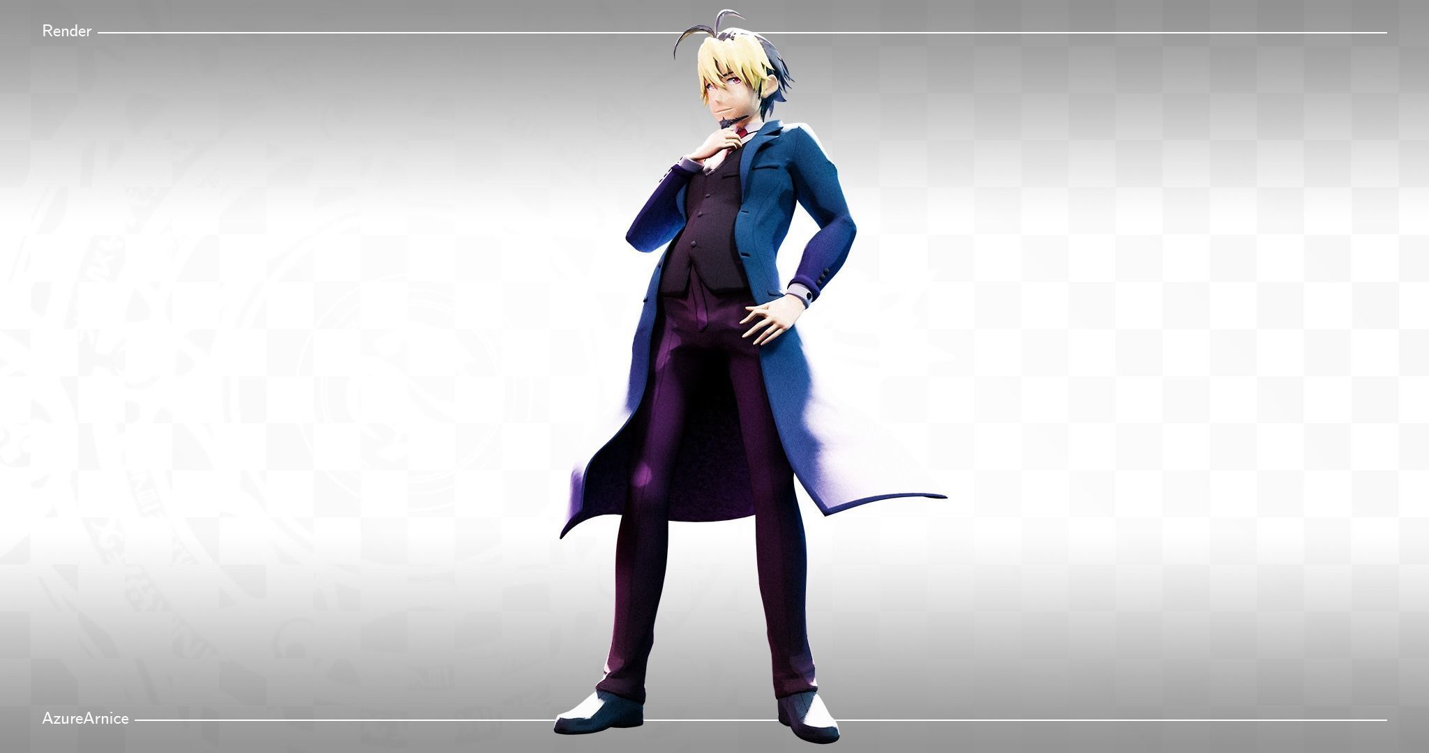 Highschool DxD - Azazel MMD Model DELUXE Low-poly 3D model_3