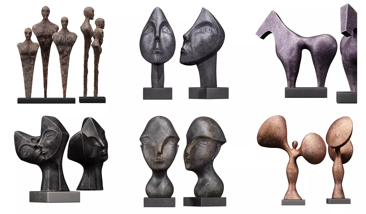 6 Different SETS of Sculptures SET VOL73 3D Model Collection_0