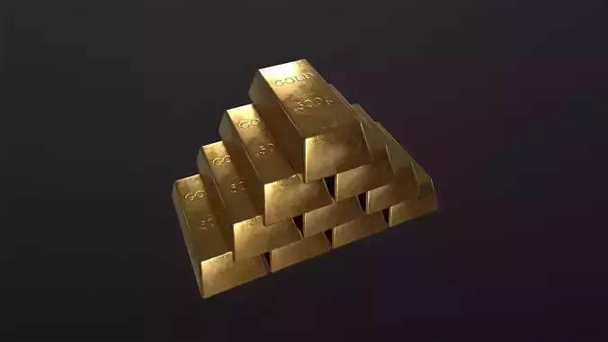 Gold Bars 3D Model