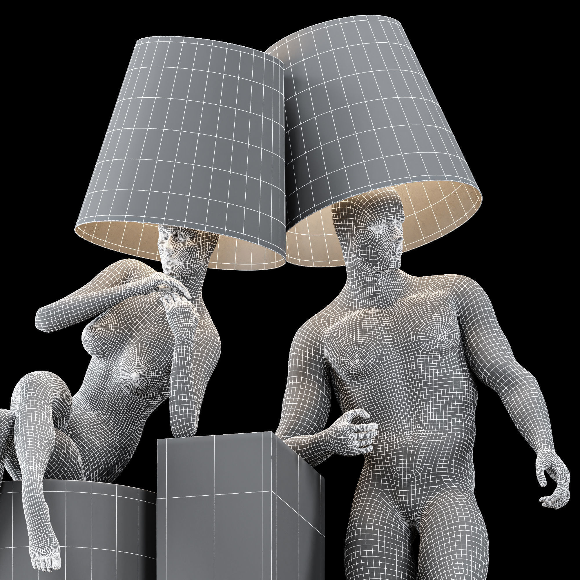 6 Different SETS of Lampshade SET VOL74 3D Model Collection_32
